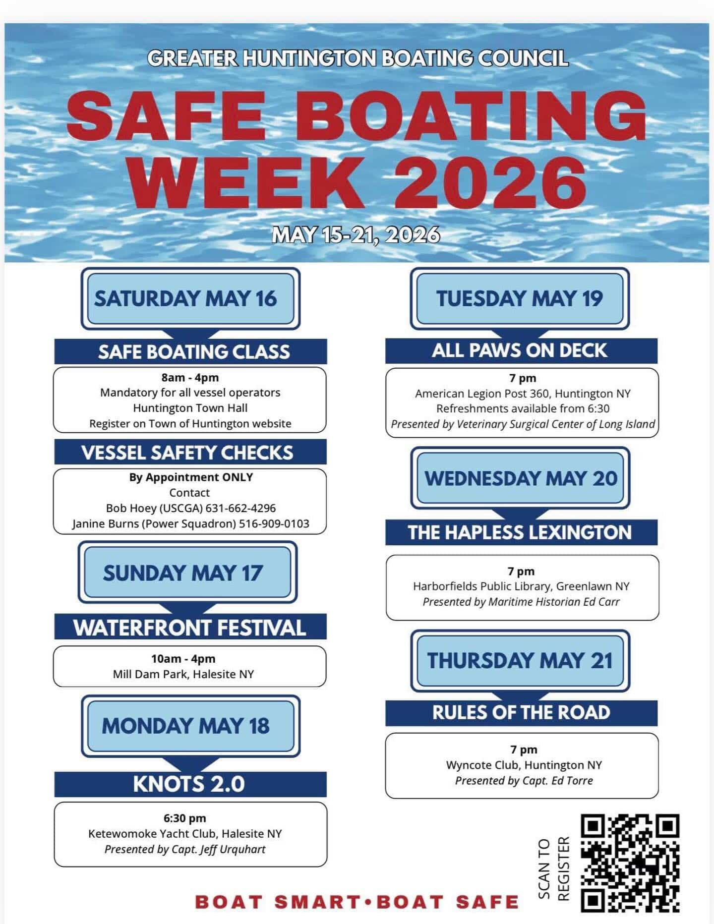 Safe Boating Week – Huntington, NY