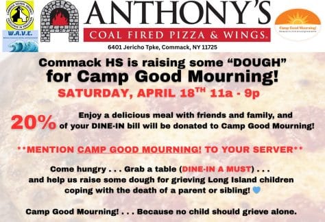 Commack School District Students Fundraiser for Camp Good Mourning!