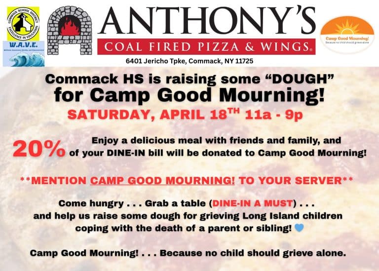 Commack School District Students Fundraiser for Camp Good Mourning!