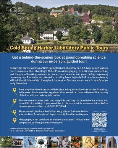 Cold Spring Harbor Laboratory Public Tour