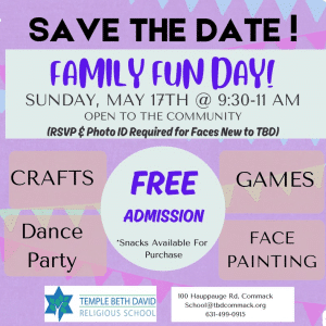 Family Fun Day at Temple Beth David - Free