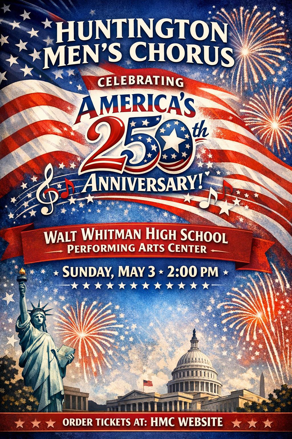 Huntington Men’s Chorus – Homeland! USA – 250 Years in Song