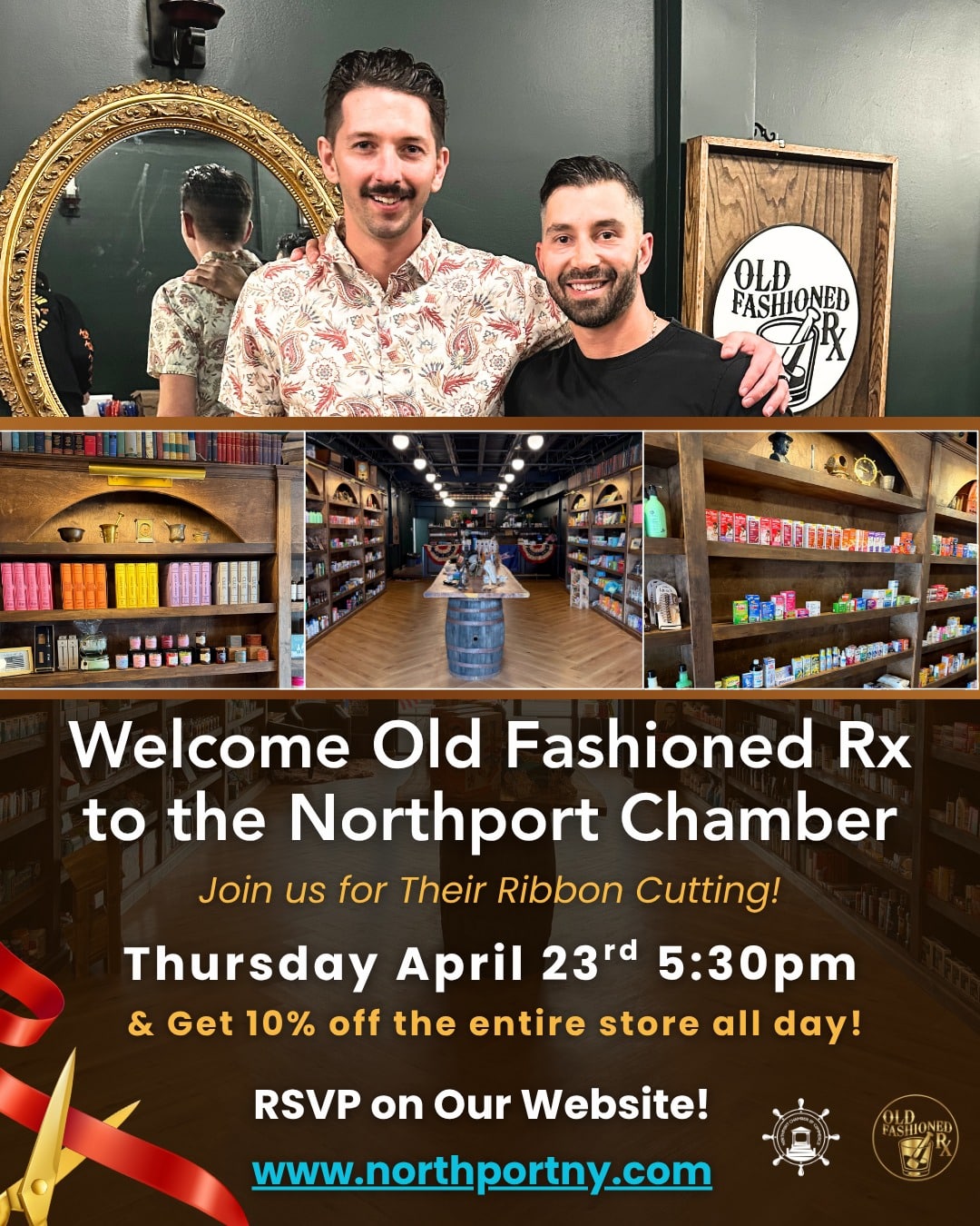 Old Fashioned Rx Ribbon Cutting - Northport Chamber of Commerce - Free