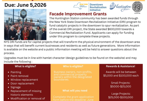 Huntington Station Commercial Revitalization Fund Informational Meeting - Free
