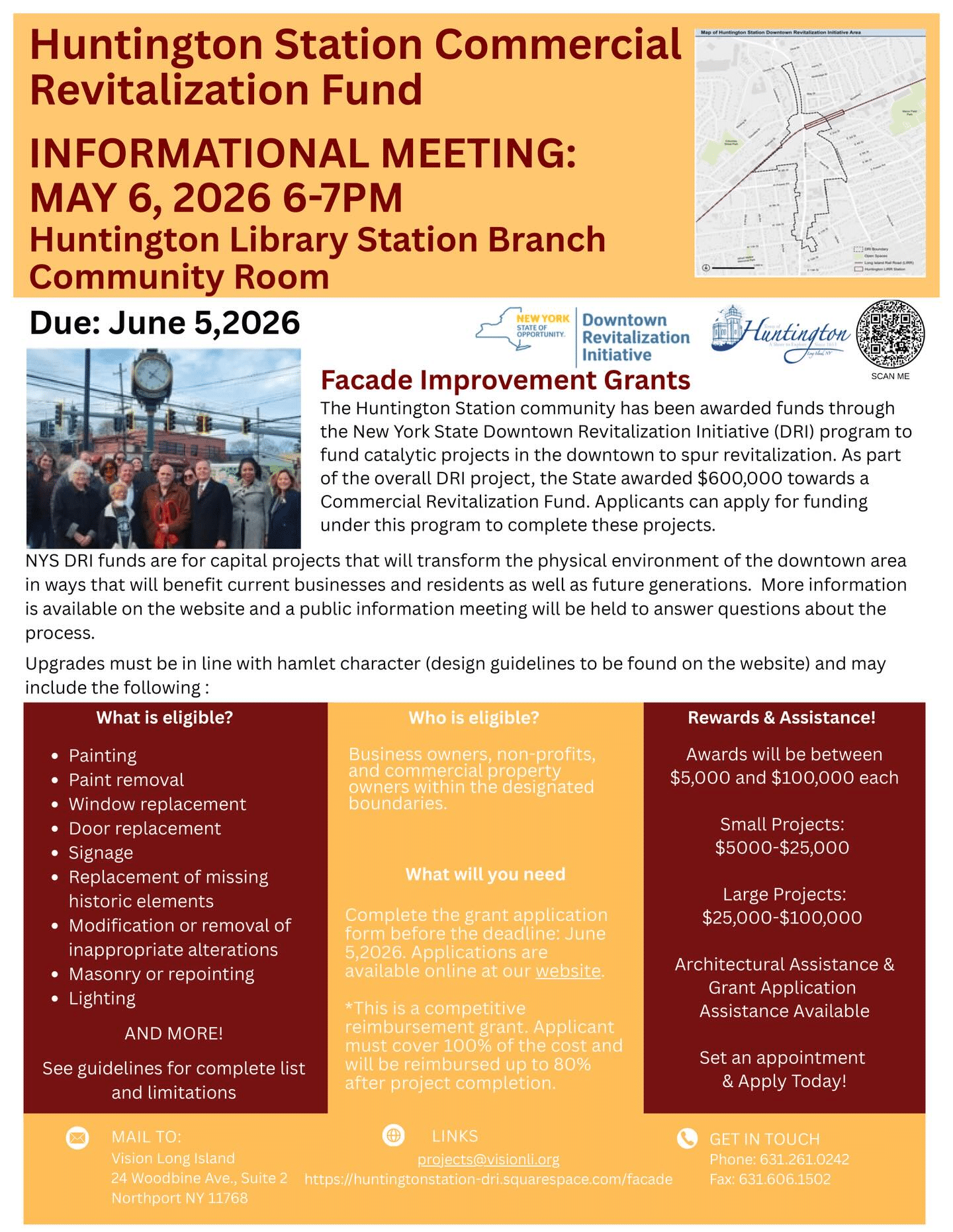 Huntington Station Commercial Revitalization Fund Informational Meeting - Free
