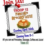 Troop 12 Pancake Breakfast - Fundraiser