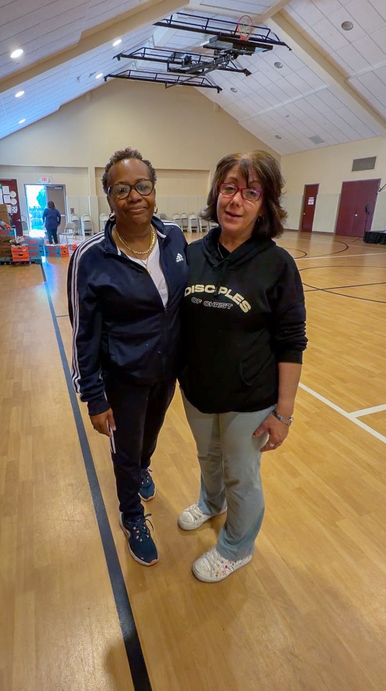 Volunteer Trudelle Adams, Food Pantry Coordinator with Joann Mercado-Ramos, Building Manager. Huntington Assembly Centennial Gala Supports Expanded Community Services