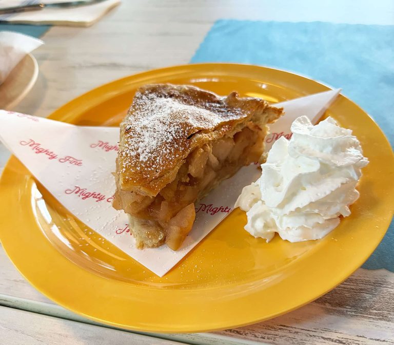 The Mighty Fine decadent Apple Pie - a classic delicacy! Prefer a crumb top? No problem - Design Your Own Pie! A Slice of Nostalgia Meets Something New at Mighty Fine