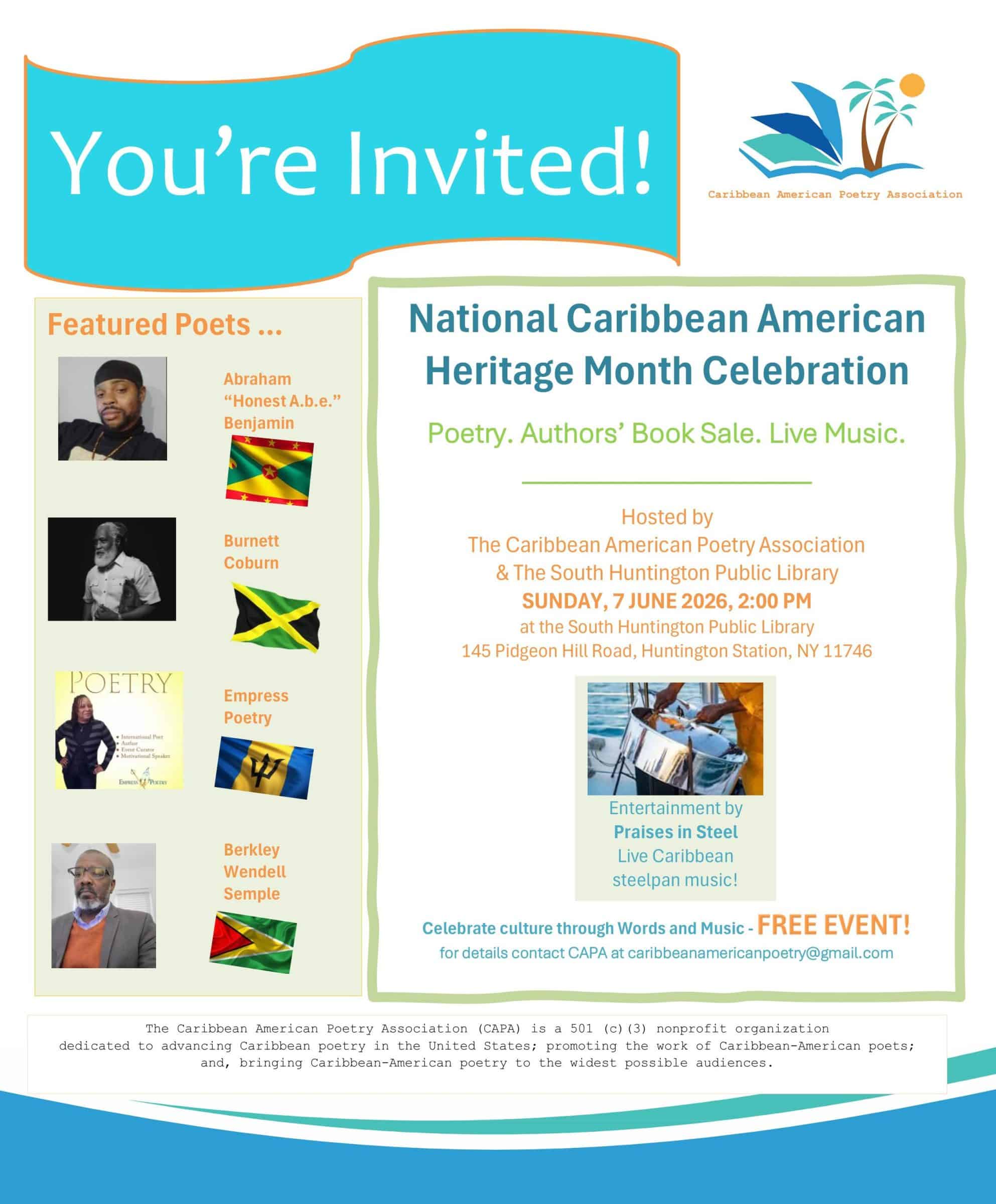 Caribbean Heritage Month Poetry Reading
