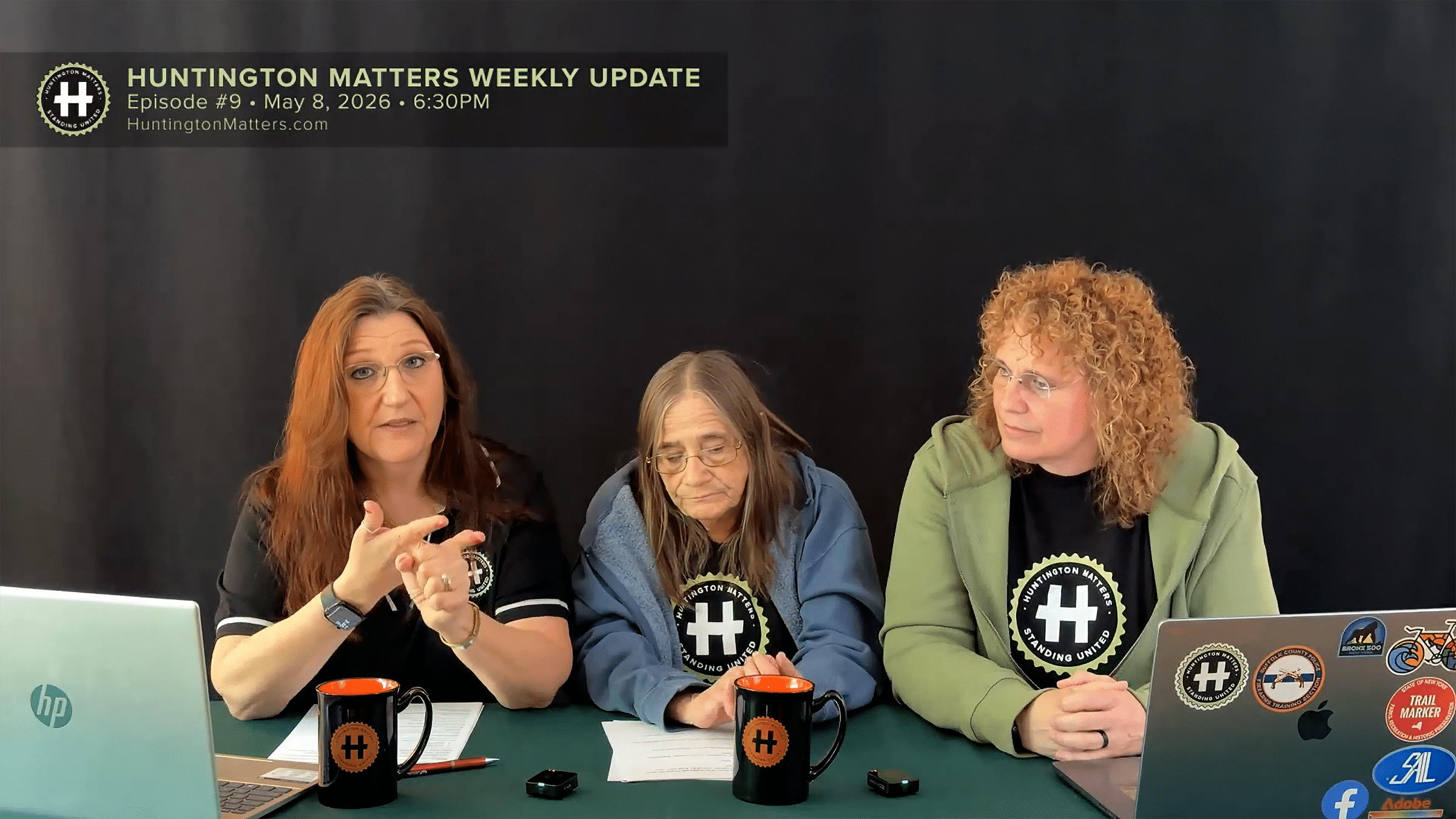 June Margolin, Diane Schaber and Dana Richter. Huntington Matters Weekly Update: Sarah Strobel Case Update, Cemetery Debate & Community Conversations