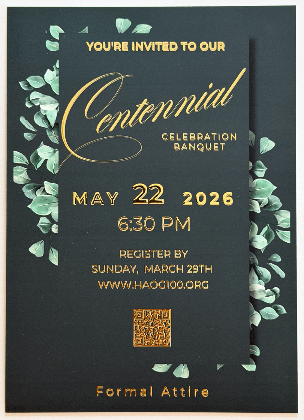 Invitation Front. Huntington Assembly Centennial Gala Supports Expanded Community Services