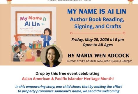 Asian American Pacific Islander Heritage Month Author Event with Maria Wen Adcock