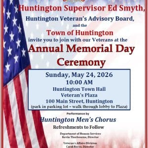 Town of Huntington Memorial Day Service - Free