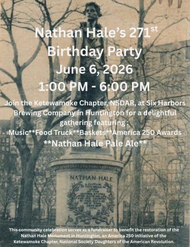 Nathan Hale's 271st Birthday Party - Fundraiser - Free