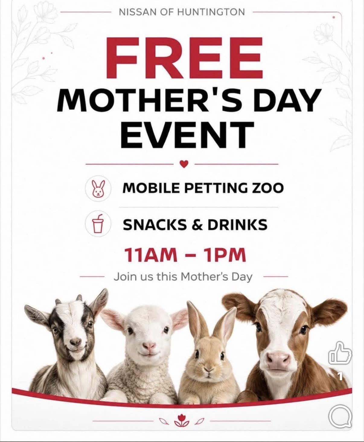 Mother's Day at Nissan of Huntington Family Event - Free