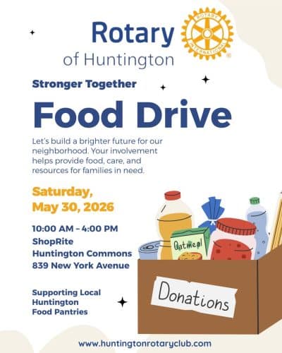 Rotary of Huntington Food Drive - Shop Rite Huntington Commons