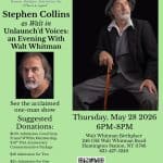 Unhing’d Voices: An Evening with Walt Whitman