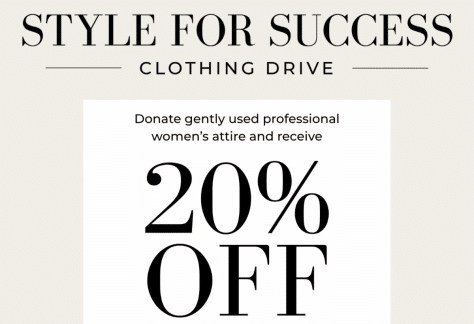 Style for Success Clothing Drive - Madison's Niche
