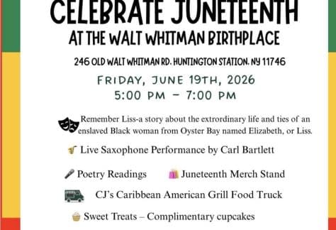 Juneteenth at Walt Whitman Birthplace - Free