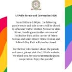 Town of Huntington Road Closure Announcement LI Pride Parade