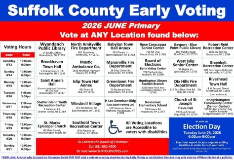Early Voting - Primary Election June 2026 - Democratic and Republican