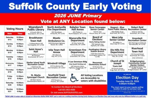 Early Voting - Primary Election June 2026 - Democratic and Republican