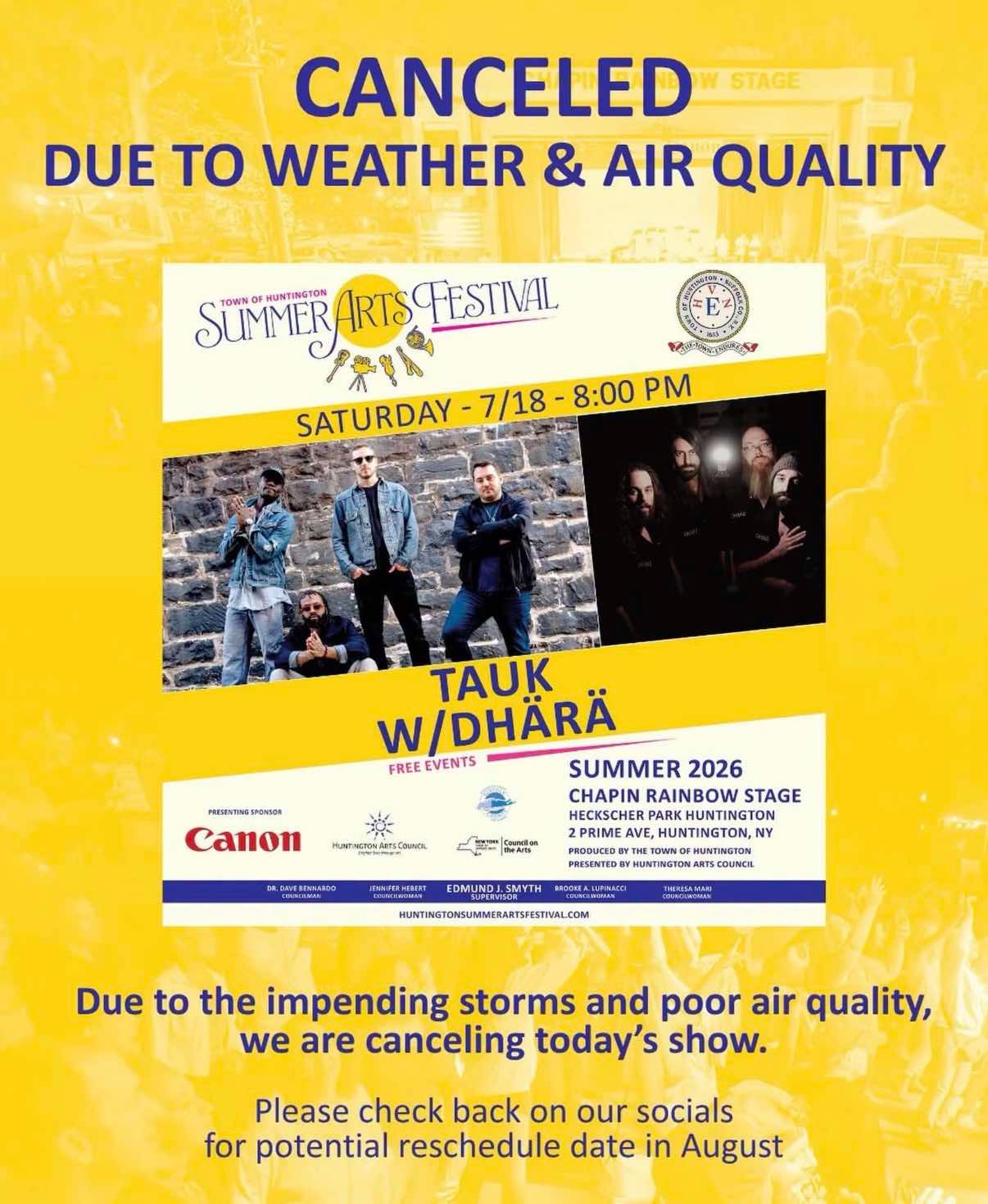 Summer Arts Festival – Jam Band Night TAUK with DHARA 2 Free
