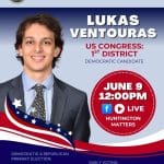 Primary Candidate Interview with LUKAS VENTOURAS for US Congress 1st District LIVE