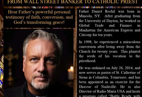 An Inspiring Evening with Father Dan Reehil - Free