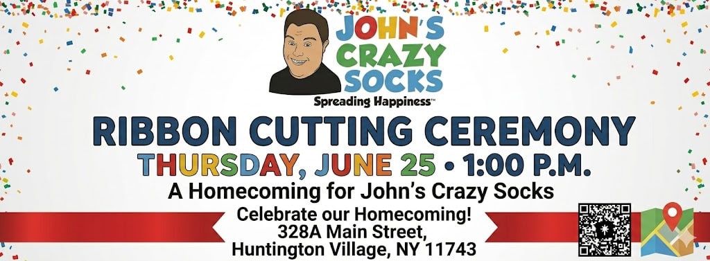John's Crazy Socks - Ribbon Cutting - Grand Opening - Free
