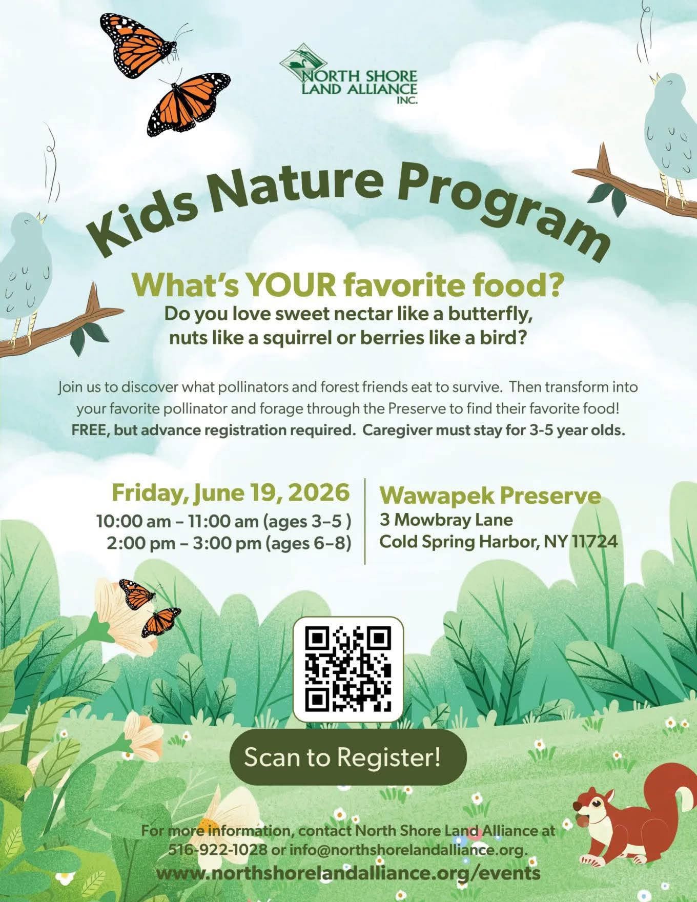 Kids Nature Program: What's YOUR Favorite Food? - Free