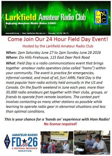 Larkfield Amateur Radio Club 24-Hour Field Day Event - Free