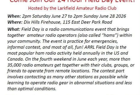 Larkfield Amateur Radio Club 24-Hour Field Day Event - Free