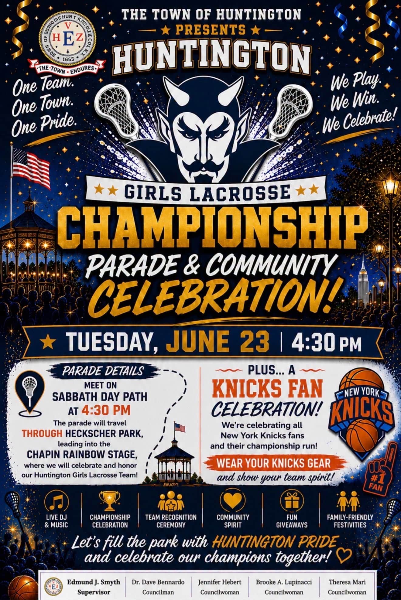 Huntington Girls Lacrosse Championship Parade & Community Celebration - Free
