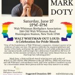 Pride Month: Walt Whitman Out Loud with Mark Doty