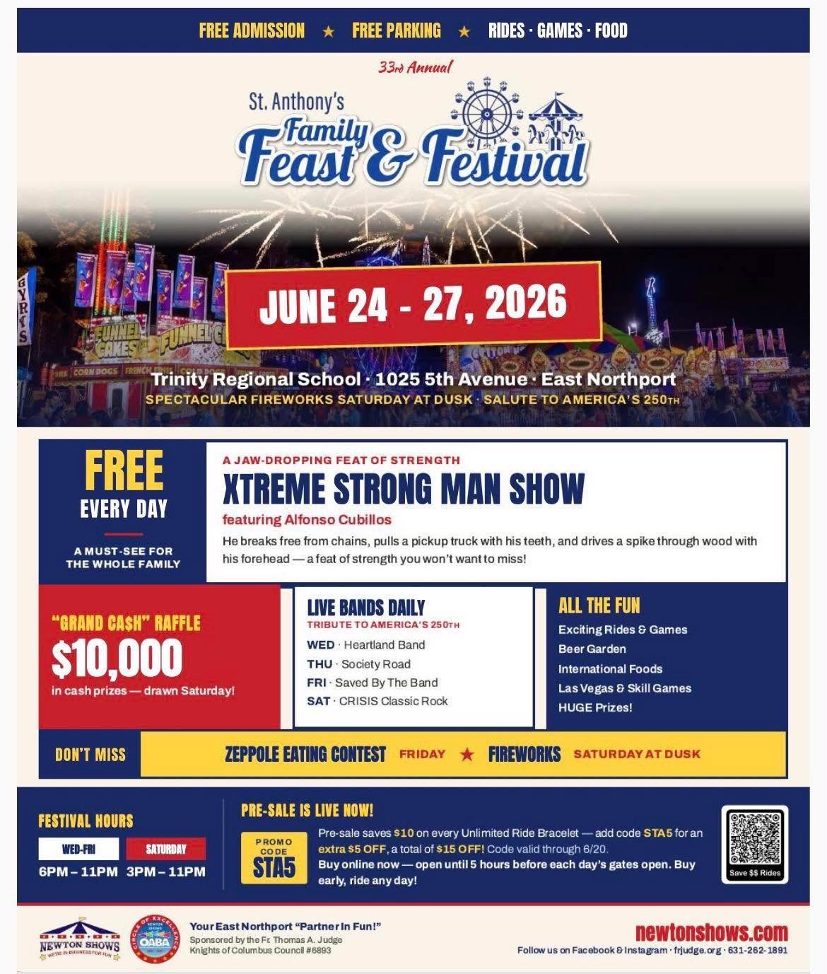 St. Anthony's Family Feast & Festival - Free Admission