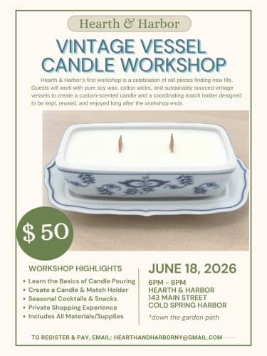 Vintage Vessel Candle Workshop - Hearth & Harbor