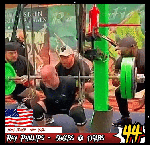 Raymond Phillips squatting in 2023. Huntington Man Charged with Allegedly Stealing More Than $100,000 in Disability Benefits