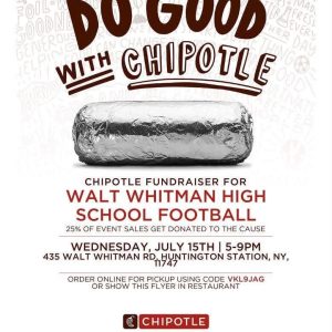 Chipotle Fundraiser for Walt Whitman High School Football