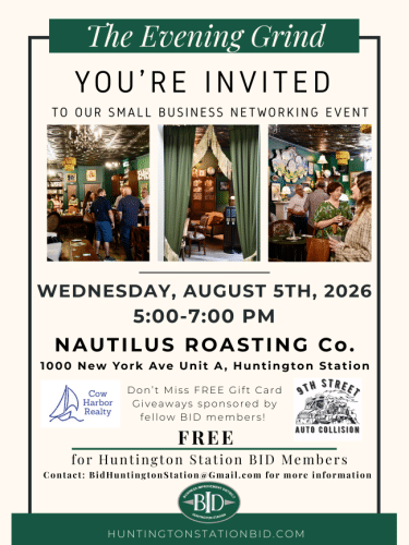 The Evening Grind Business Networking – Free - Huntington Station BID