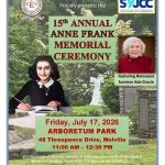 15th Annual Anne Frank Memorial Ceremony – Free