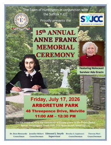 15th Annual Anne Frank Memorial Ceremony – Free