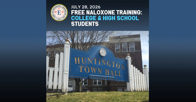 Town of Huntington Offers Free Naloxone Training for Students