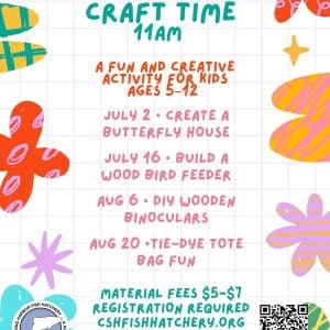 Craft Time at the Cold Spring Harbor Fish Hatchery & Aquarium - Ages 5-12