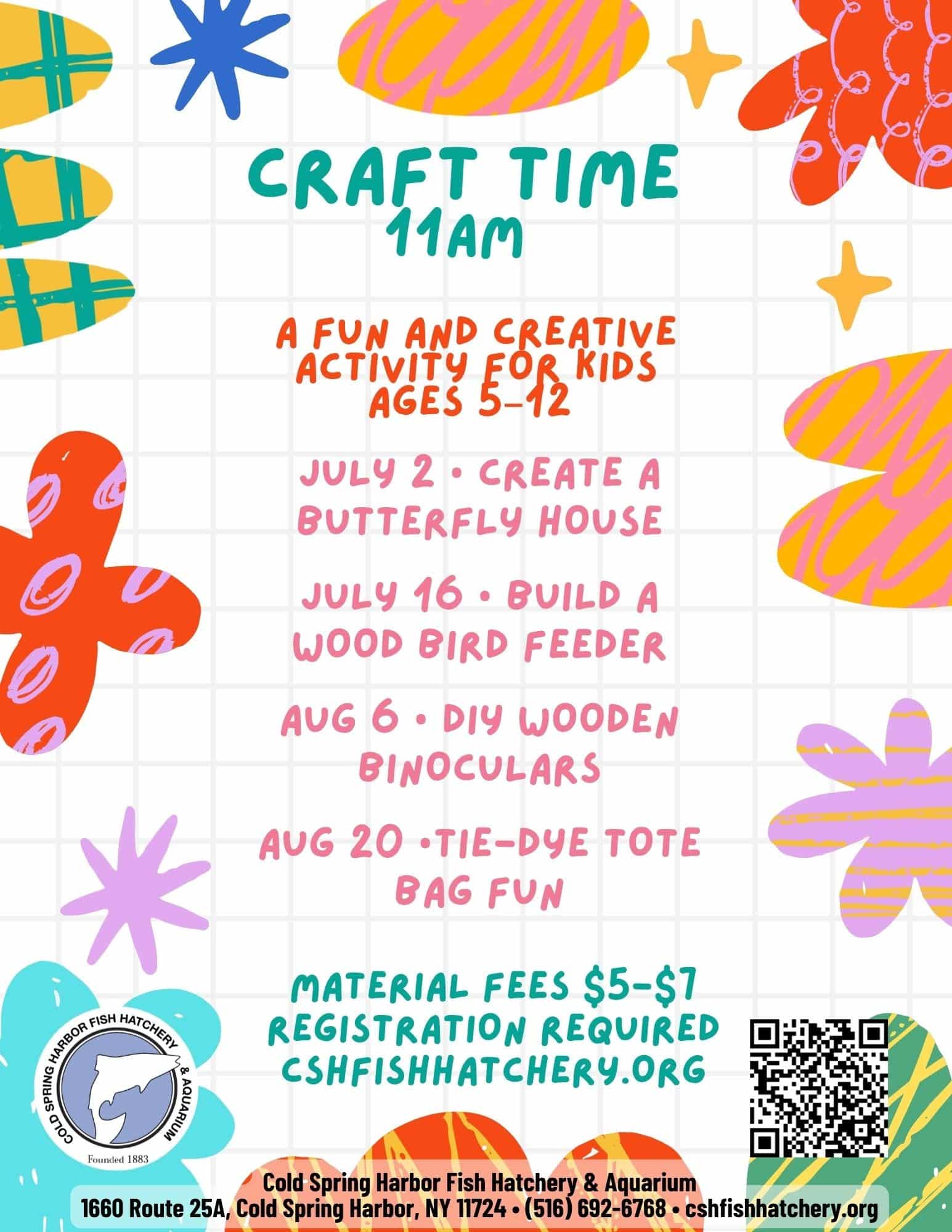 Craft Time at the Cold Spring Harbor Fish Hatchery & Aquarium - Ages 5-12