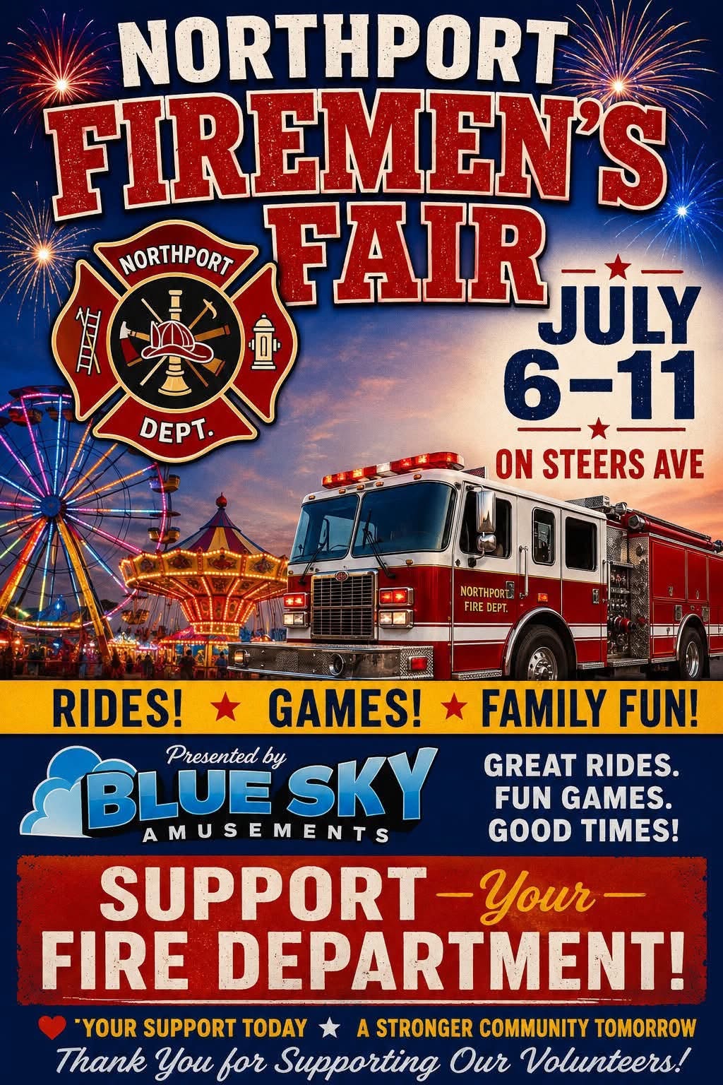 Northport Volunteer Fire Department's 99th Annual Fireman's Fair