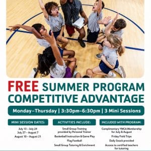 YMCA Competitive Advantage Summer Program – Free - AGES 8-13
