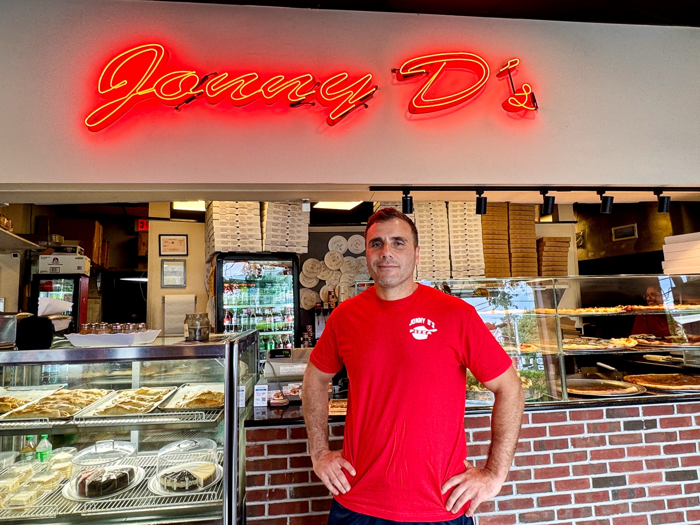 Jonny Dawson, owner of Jonny D’s Pizza and challenger for the Highest Pizza Dough Toss world record.