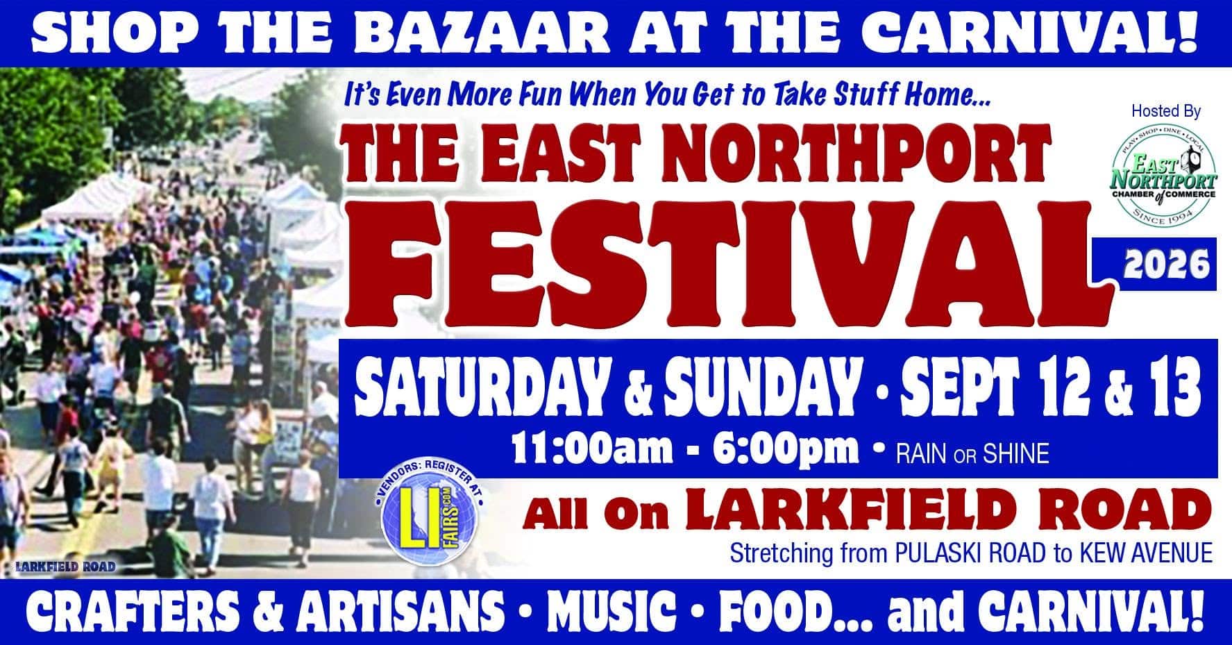 Stroll the Bazaar at the East Northport Festival – Free