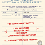 Let's Talk, Huntington – Monthly Q&A with Councilwoman Jennifer Hebert – Free